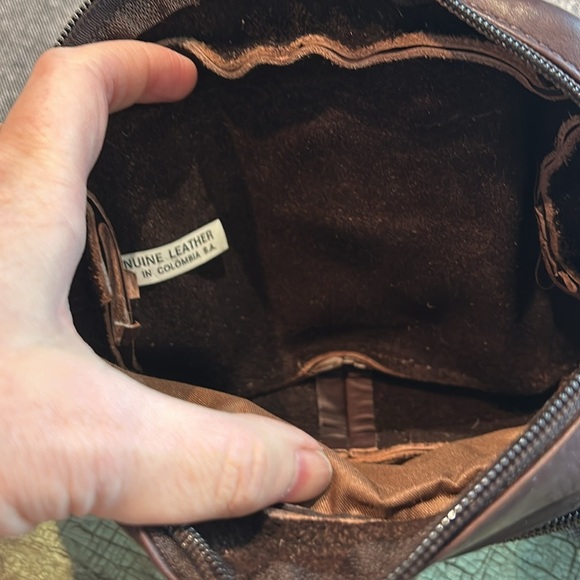 Handcrafted Espresso Premium Colombian Leather Fanny Pack Waist Travel Sling Bag - Picture 4 of 5